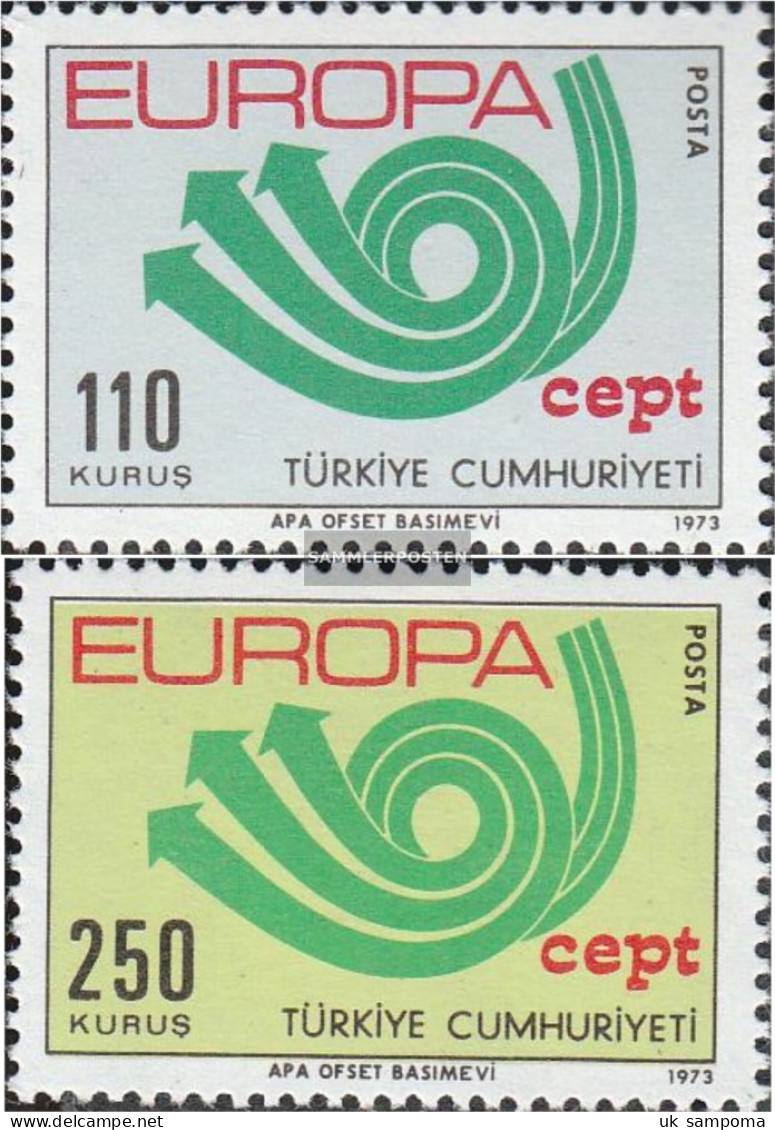 Turkey 2280-2281 (complete Issue) Unmounted Mint / Never Hinged 1973 Europe - Unused Stamps