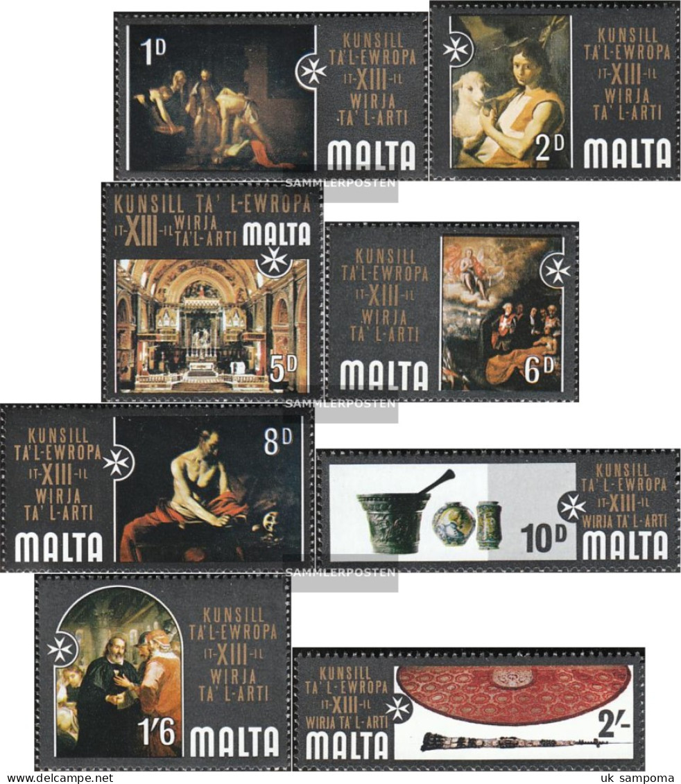 Malta 401-408 (complete Issue) Unmounted Mint / Never Hinged 1970 Art Exhibition - Malta