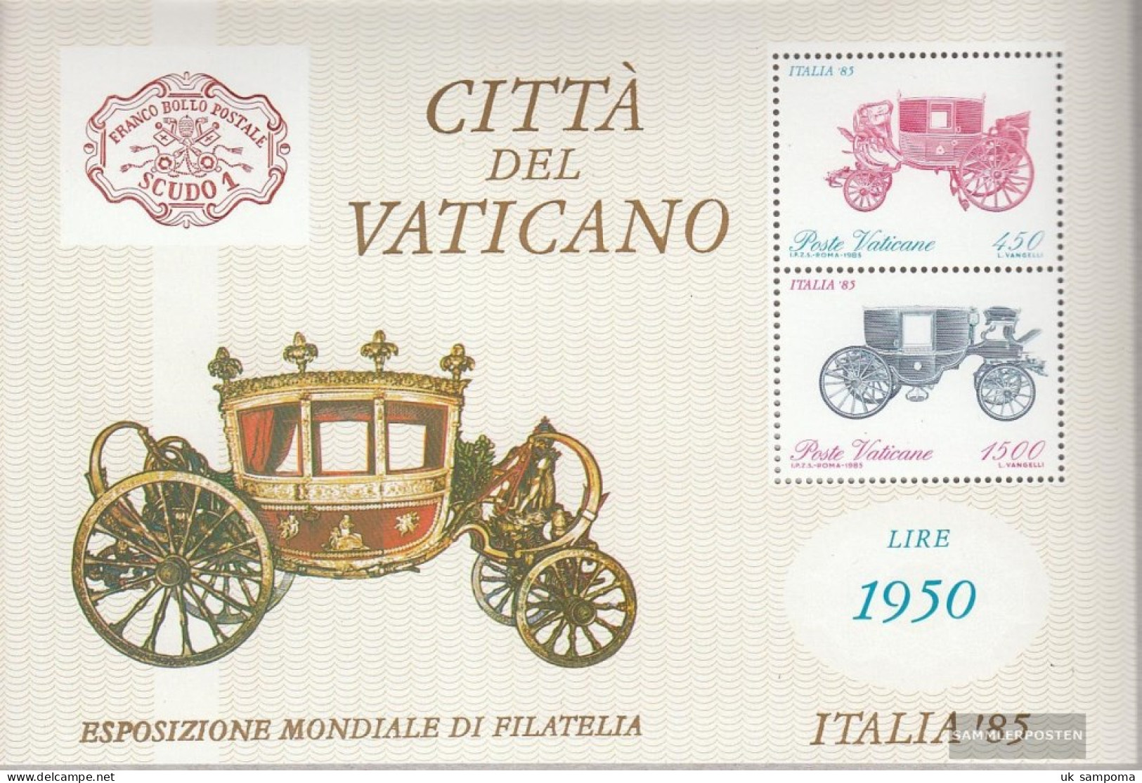 Vatikanstadt Block8 (complete Issue) Unmounted Mint / Never Hinged 1985 ITALIA 85, Rome - Blocks & Sheetlets & Panes