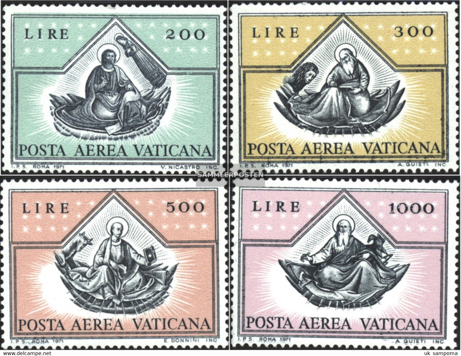 Vatikanstadt 590-593 (complete Issue) Unmounted Mint / Never Hinged 1971 Evangelists - Unused Stamps