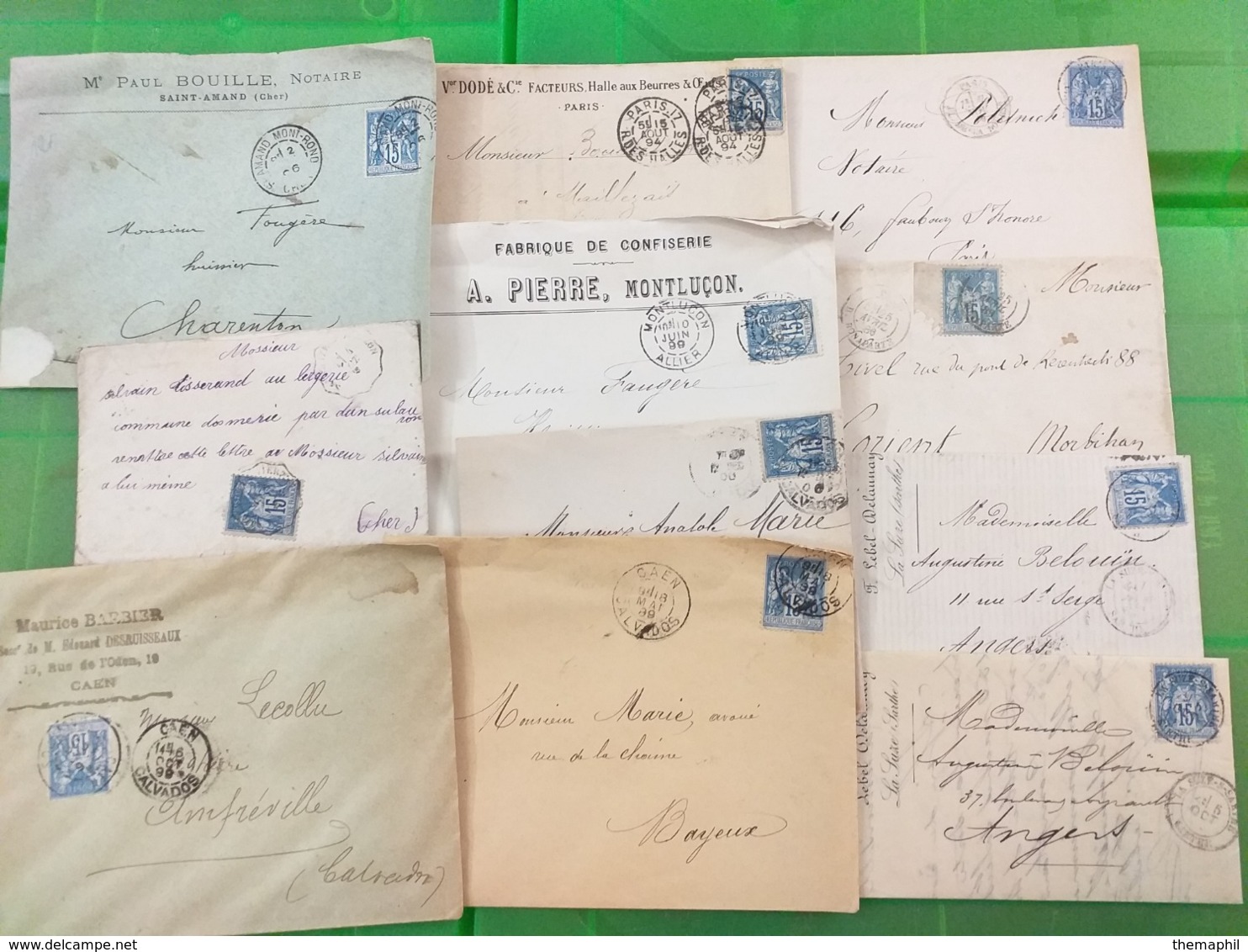 lot n° TH.1091 FRANCE un lot d'environ  124 lettres ancienne , type sage sur lettres