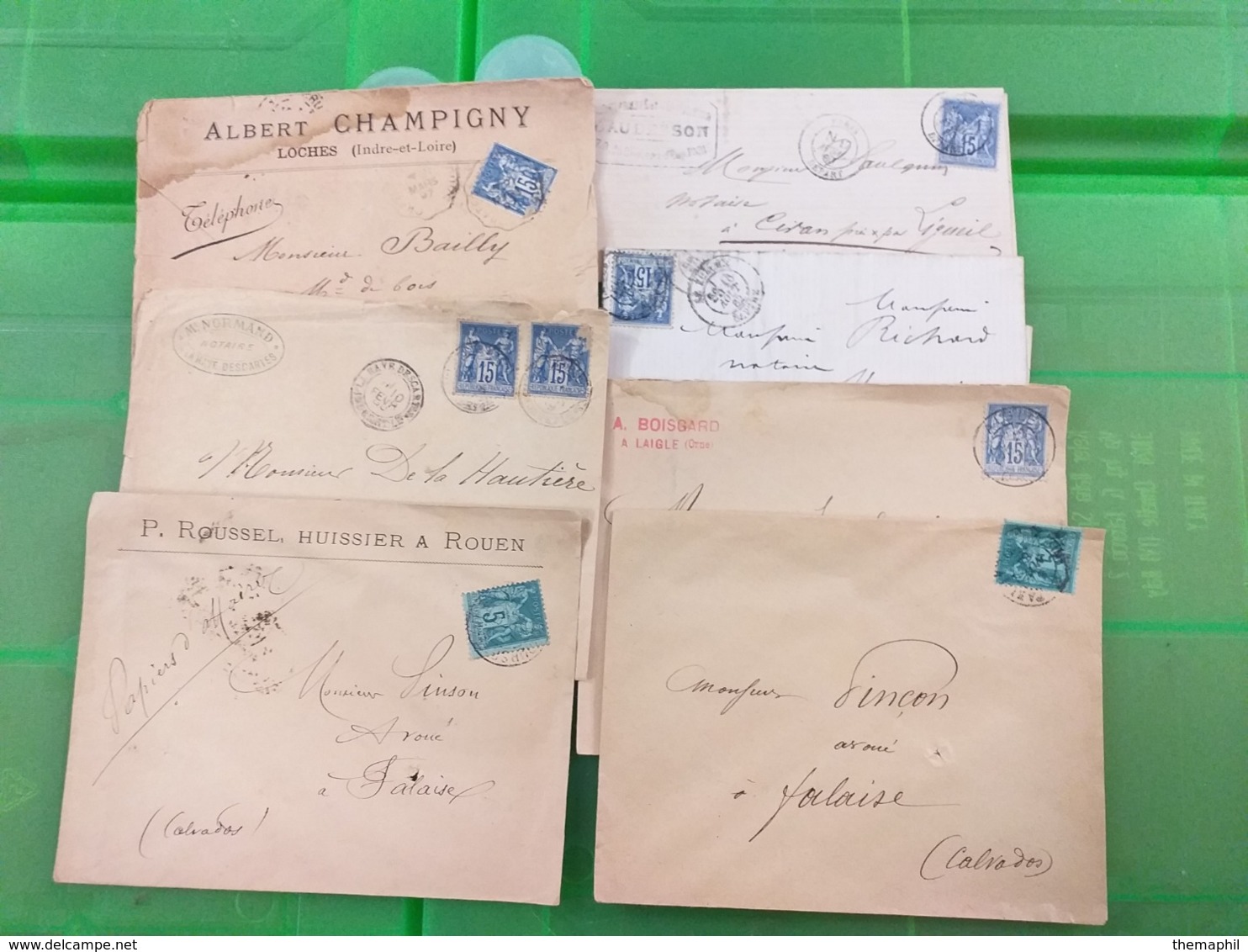 lot n° TH.1091 FRANCE un lot d'environ  124 lettres ancienne , type sage sur lettres