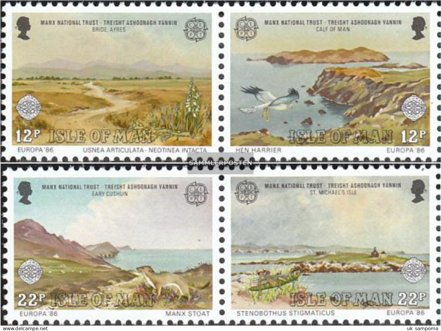 United Kingdom - Isle Of Man 307-310 Couples (complete Issue) Unmounted Mint / Never Hinged 1986 Europe - Isle Of Man