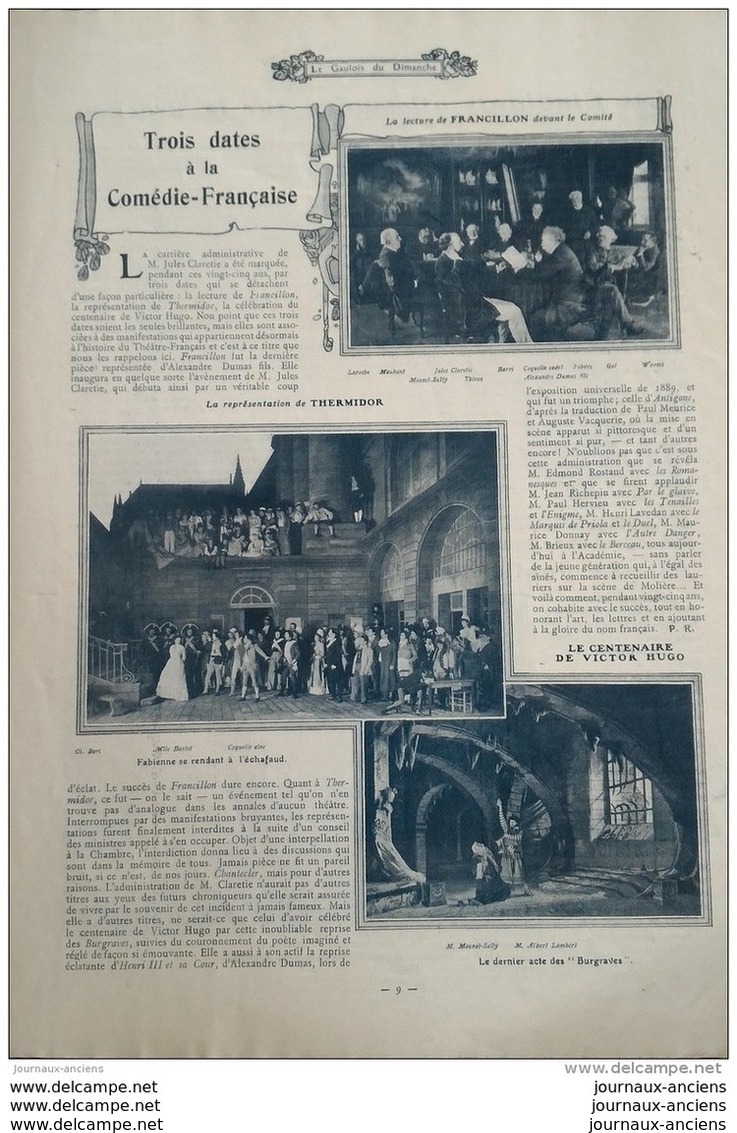 1910 COLISÉE DE ROME - DE GIBRALTAR À WOODNORTON - RÉVOLUTION PORTUGAISE - COMÉDIE FRANCAISE - GREVE GARE SAINT LAZARE - 1900 - 1949