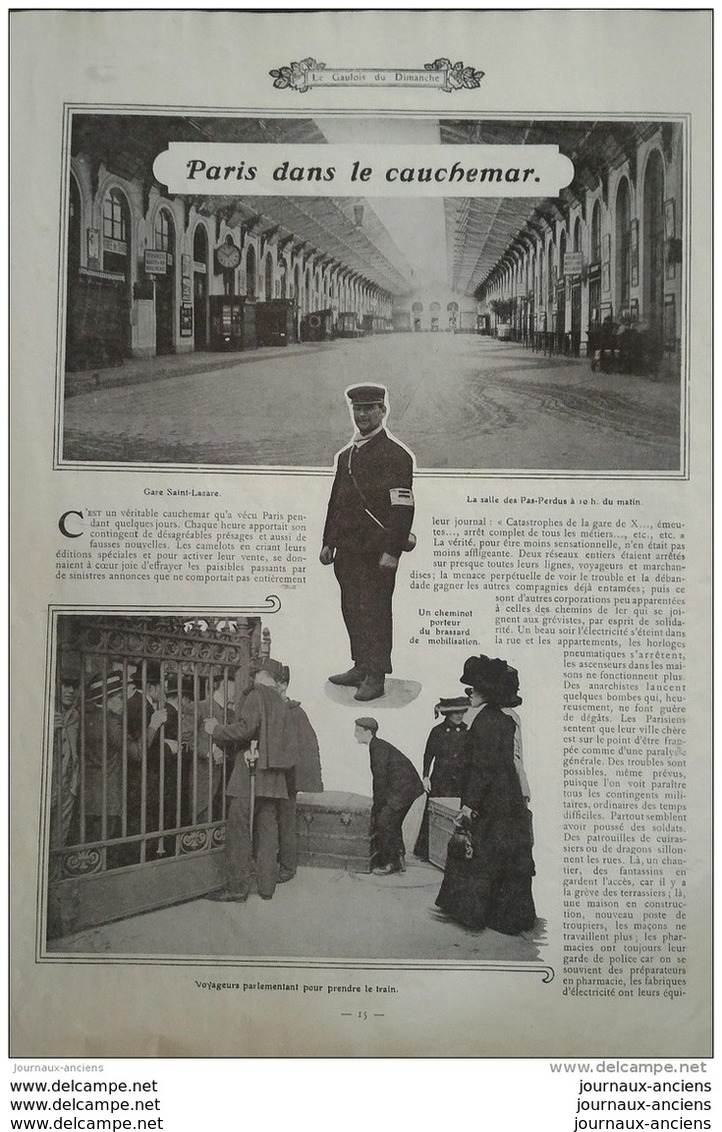 1910 COLISÉE DE ROME - DE GIBRALTAR À WOODNORTON - RÉVOLUTION PORTUGAISE - COMÉDIE FRANCAISE - GREVE GARE SAINT LAZARE