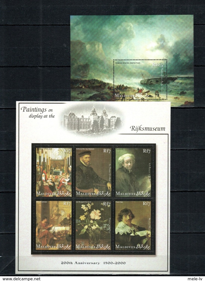 Maldives 2001 Art Painting Rijksmuseum MNH (2) - Other & Unclassified