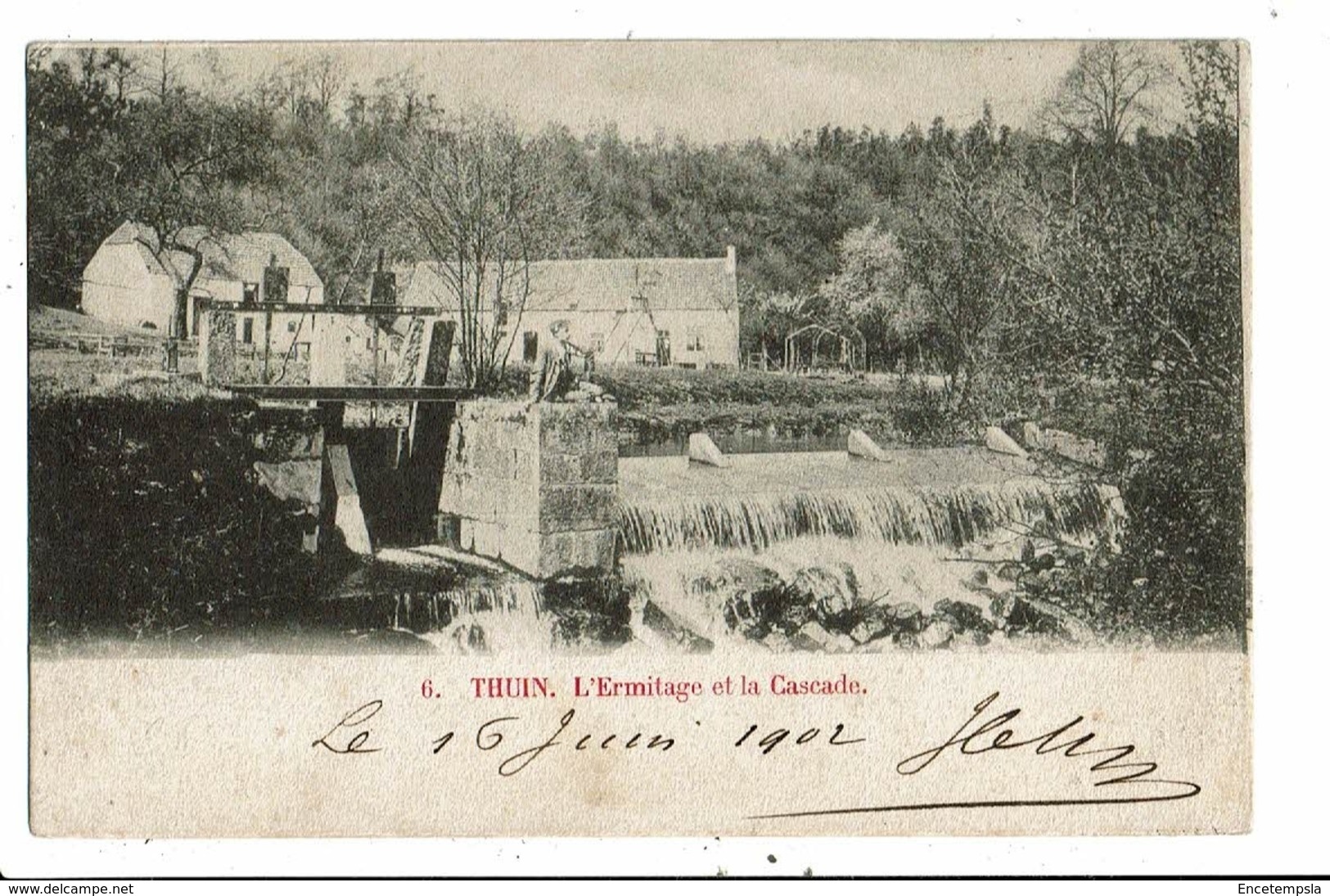 CPA-Carte Postale Belgique- Thuin- L'Ermitage Et La Cascade En 1902 VM8546 - Thuin