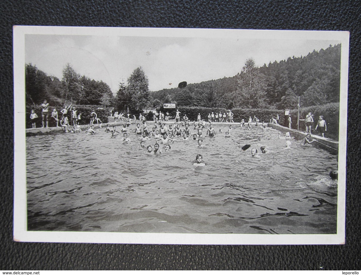 AK LORCH Gasthif Zum Wachthaus Schwimmbad 1950 /// D*40607 - Lorch