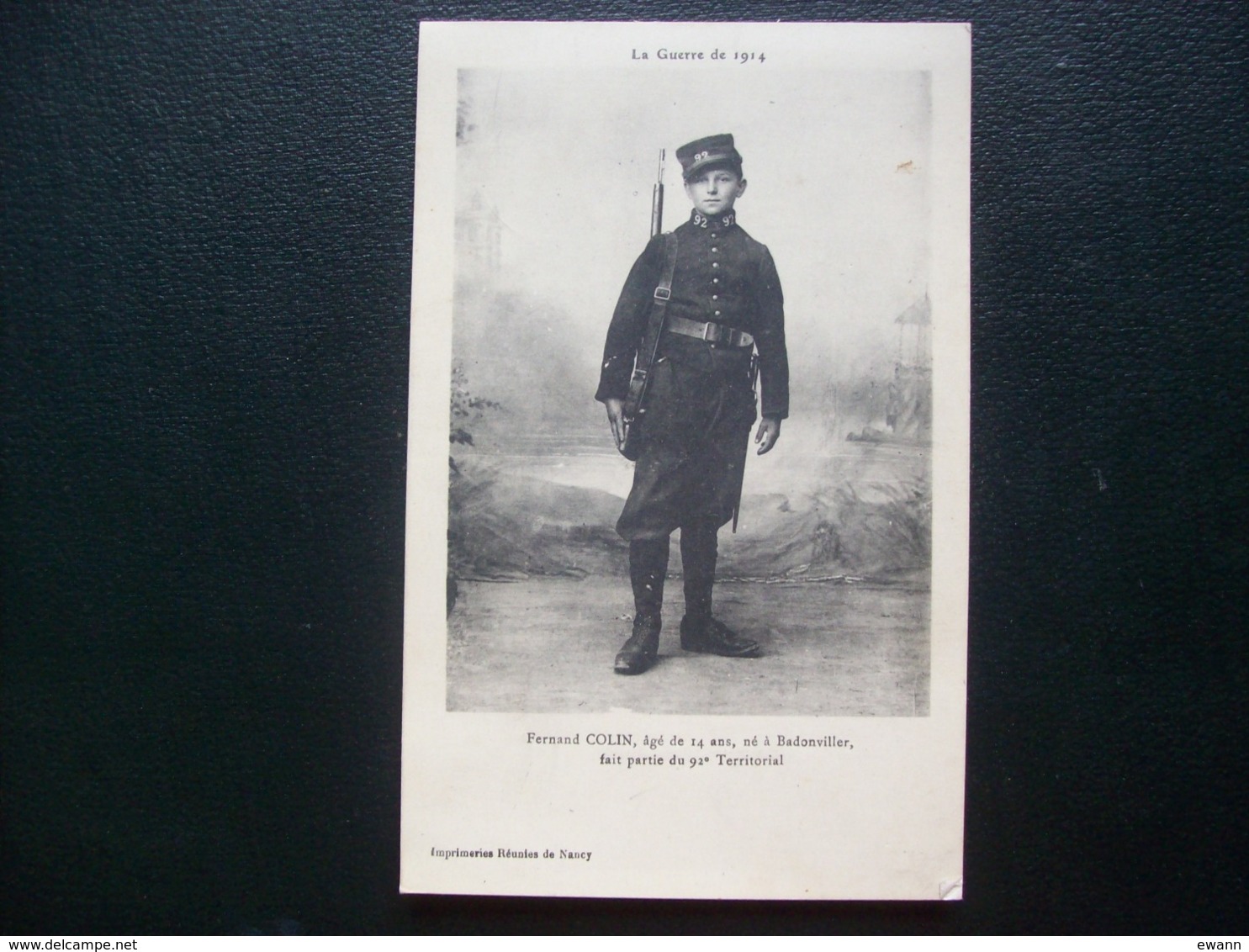 Carte Postale Ancienne - Fernand Colin, Badonviller - Enfant Soldat - Otros & Sin Clasificación