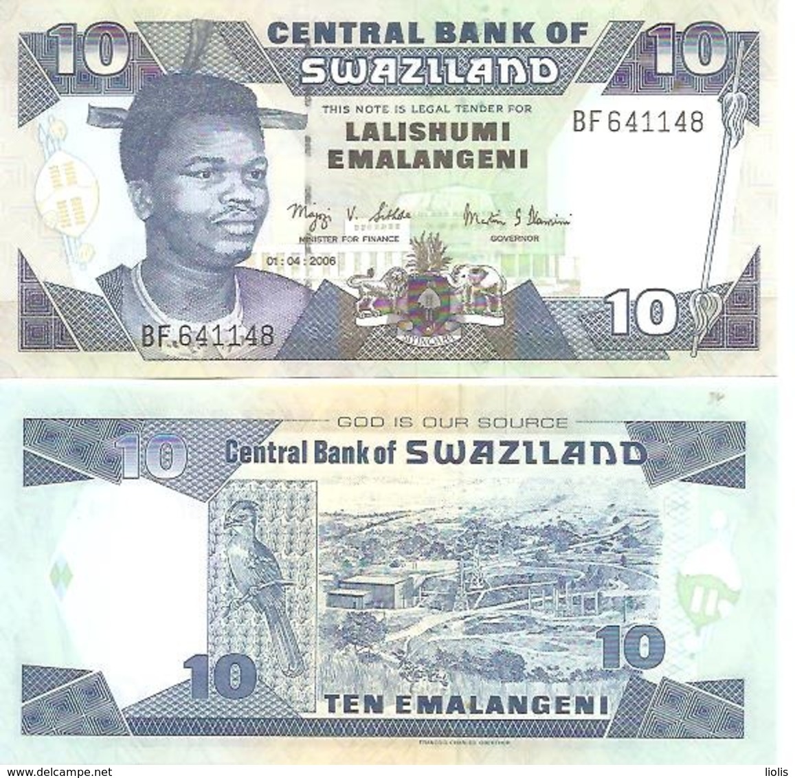 Swziland P-29c  10 Emalageni  2006  UNC - Swaziland