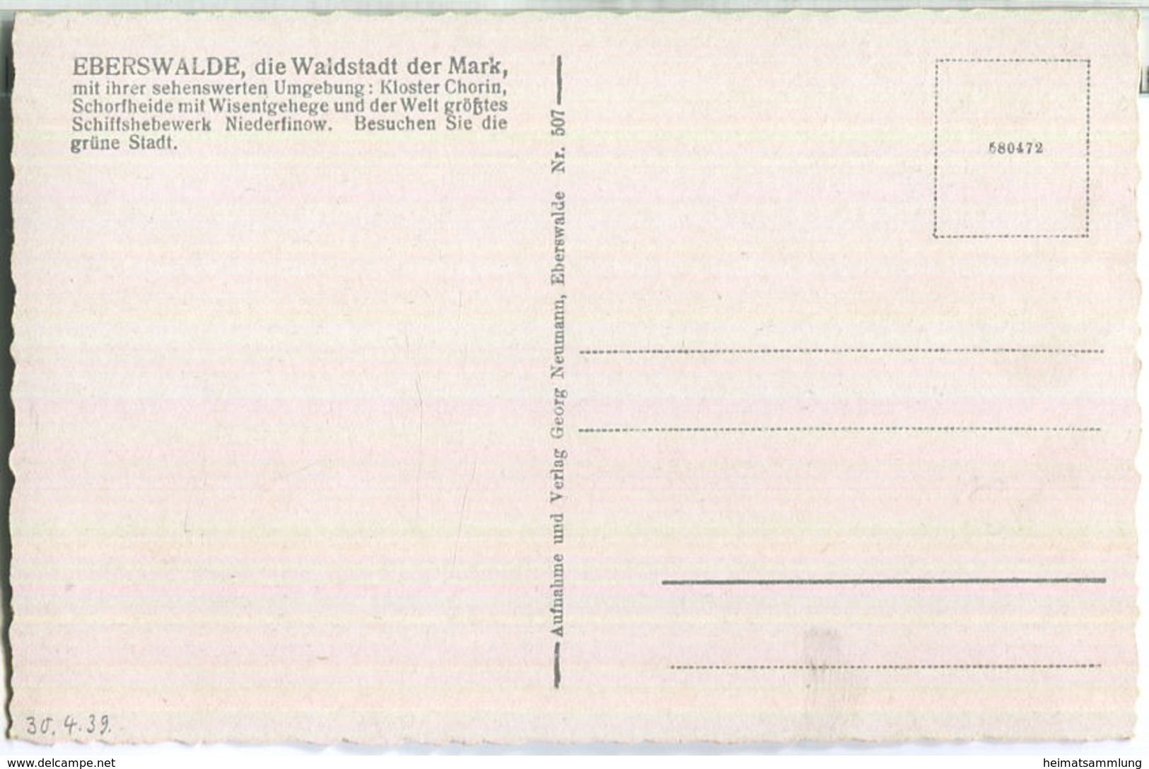 Eberswalde - Neue Kreuzstrasse - Holzforschungsinstitut Der Forstl. Hochschule - Verlag Georg Neumann Eberswalde - Eberswalde