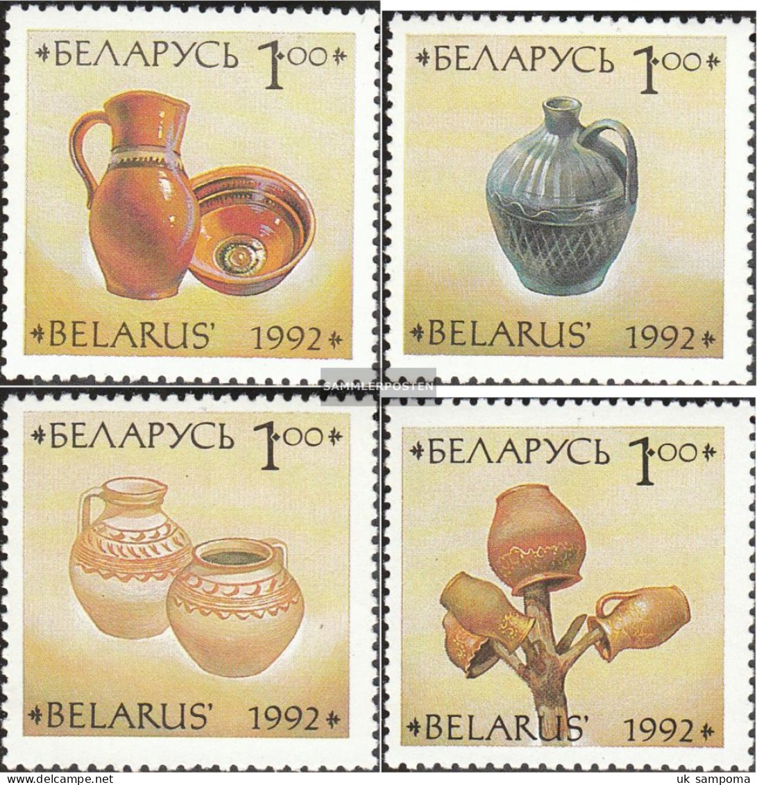 Weißrussland 17-20 (complete Issue) Unmounted Mint / Never Hinged 1992 Keramikgefäße - Belarus