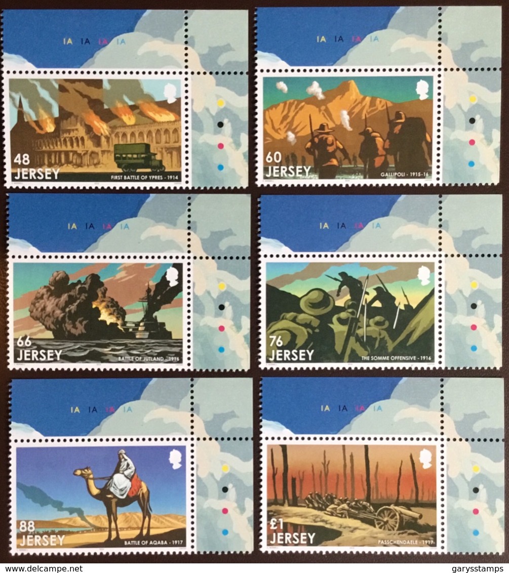 Jersey 2016 World War I Battles MNH - Jersey