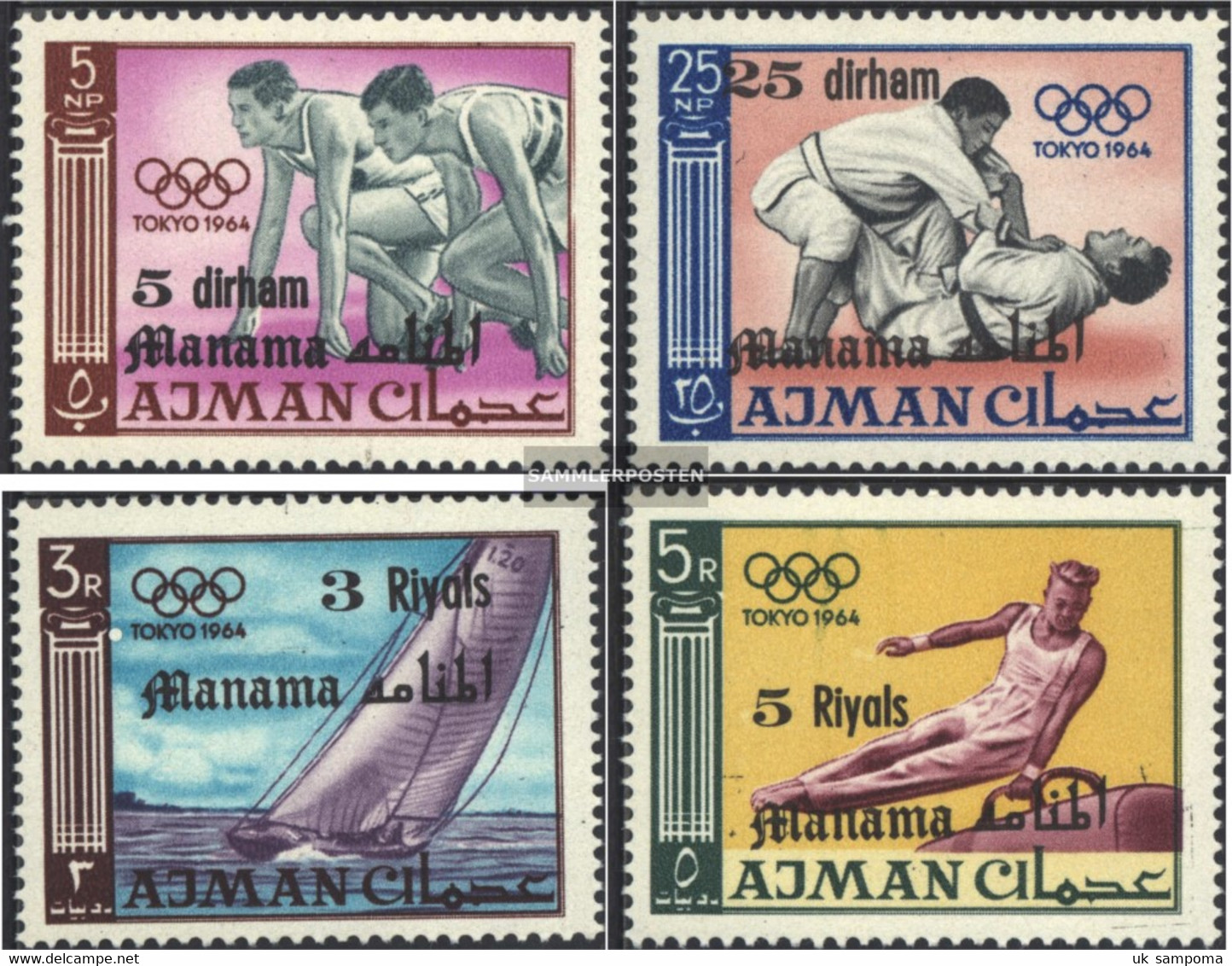 Manama 10-13 (complete Issue) Unmounted Mint / Never Hinged 1966 Olympic. Summer 64, Tokyo - Manama