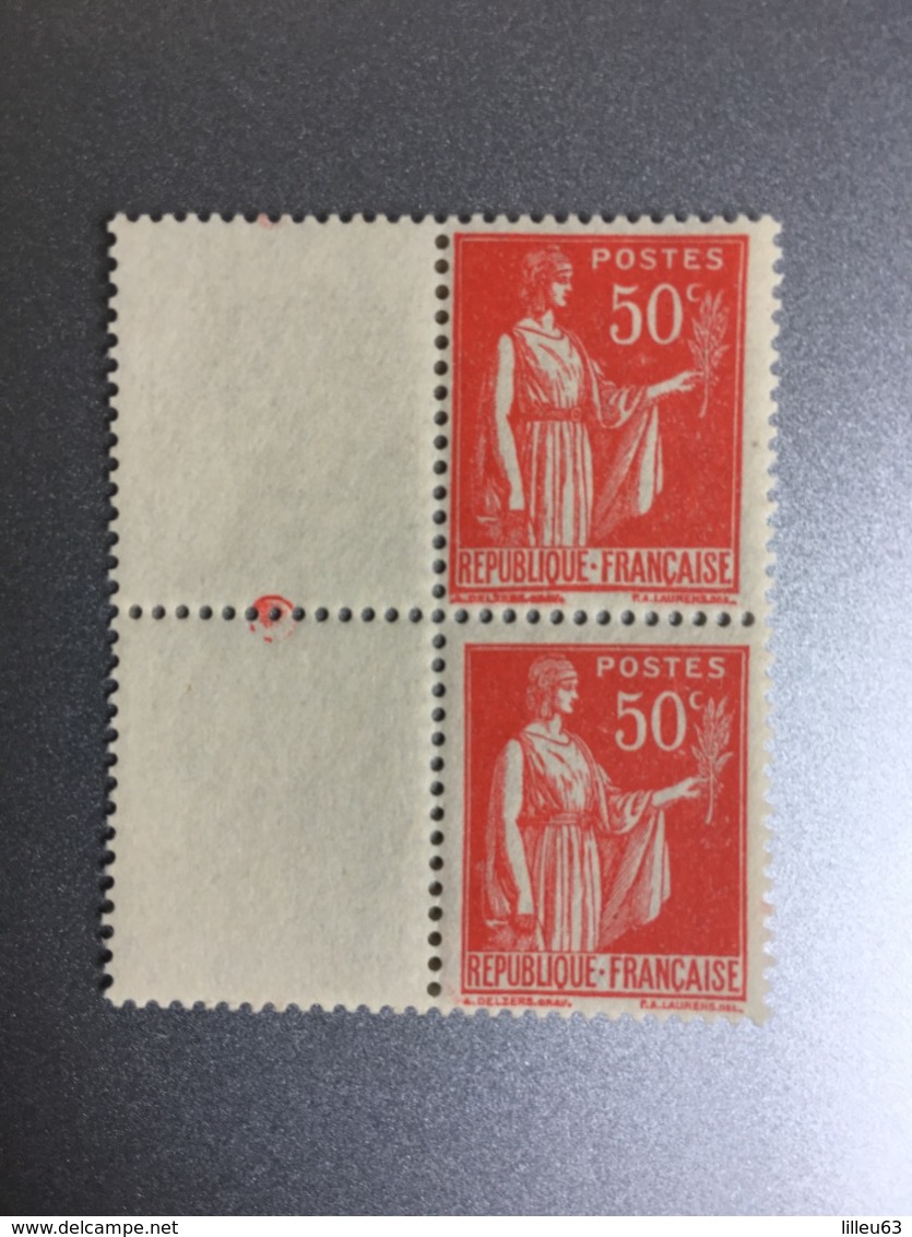 Paix 50c 283  Type Se Tenant I Et III  Variété - Ungebraucht