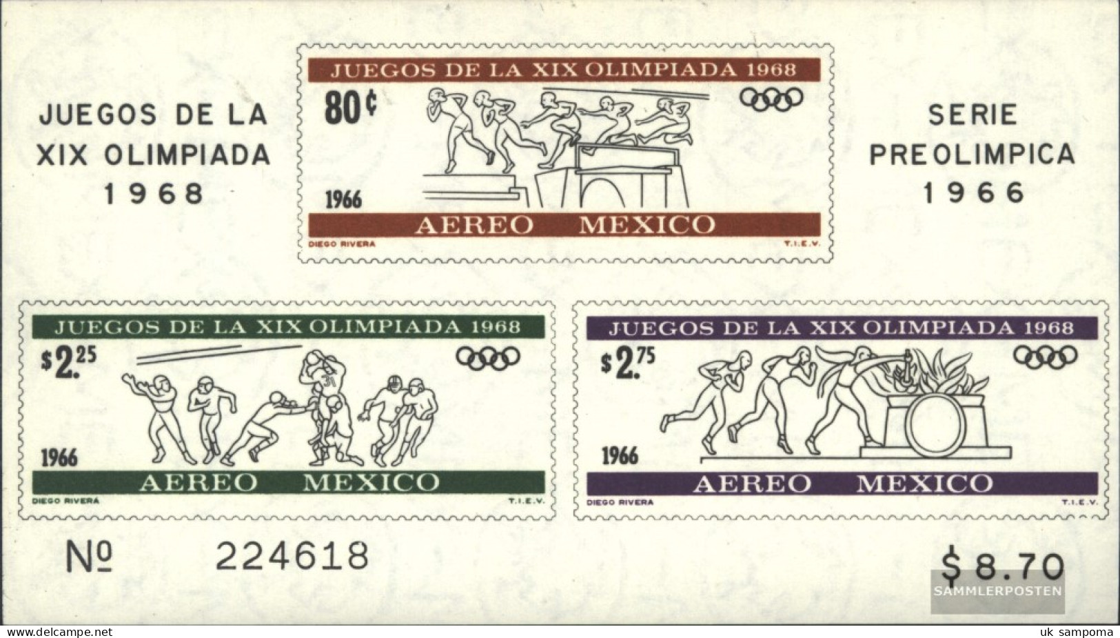 Mexico Block6 (complete Issue) Unmounted Mint / Never Hinged 1966 Vorolympische. Games 67, Mexico - Mexico