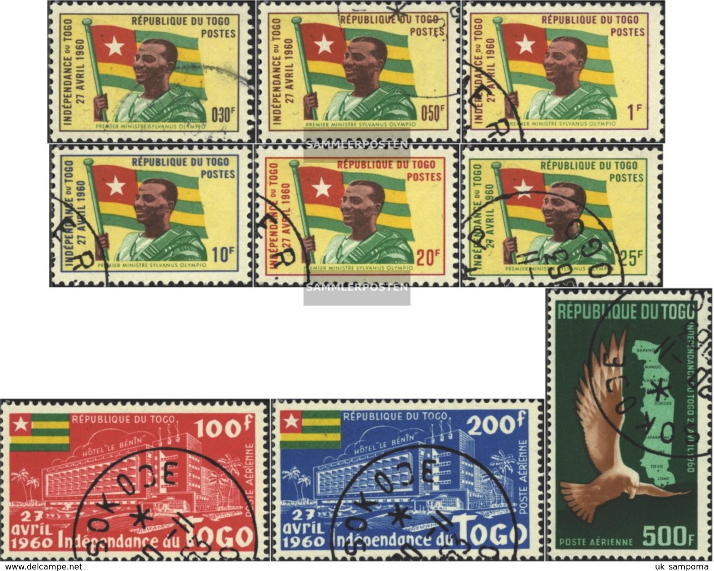 Togo 285-293 (complete Issue) Fine Used / Cancelled 1960 Declaration Of Independence - Togo (1960-...)