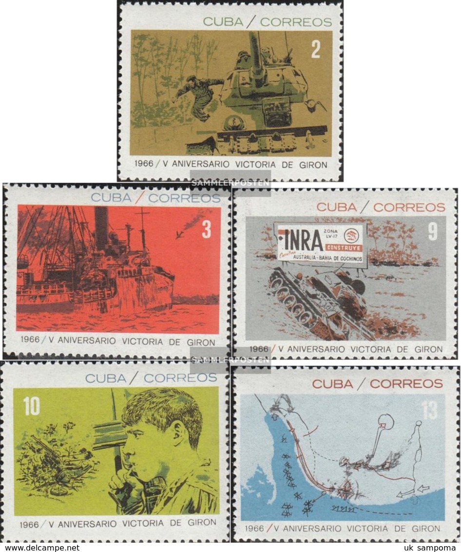 Cuba 1160-1164 (complete Issue) Unmounted Mint / Never Hinged 1966 Victory In The Schweinebucht - Ungebraucht