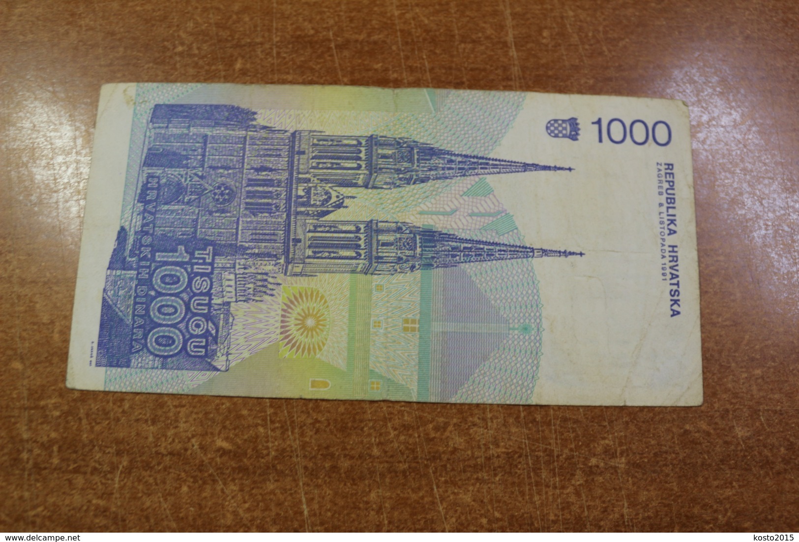 Croatia 1000 Dinar 1991 - Croacia