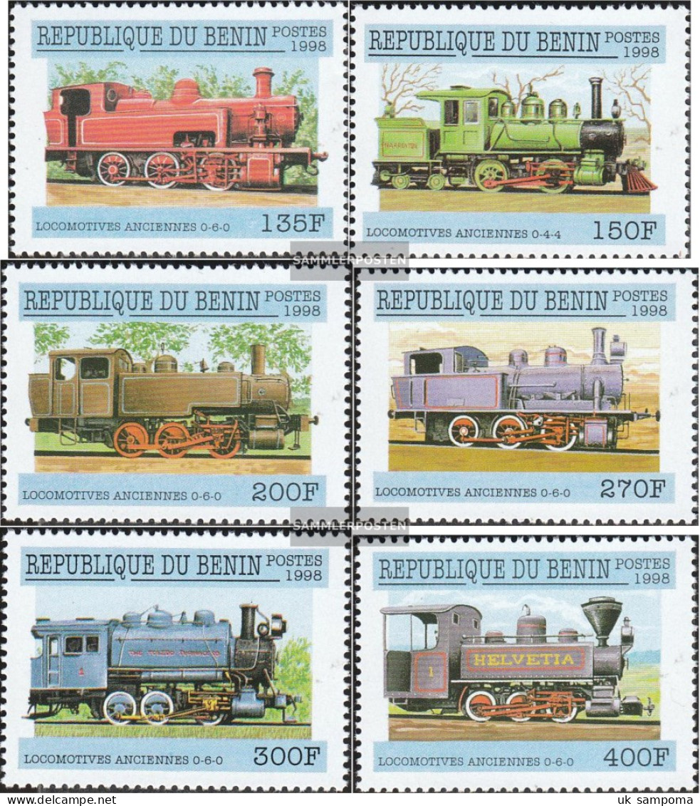 Benin 1024-1029 (complete Issue) Unmounted Mint / Never Hinged 1998 Steam Locomotives - Other & Unclassified