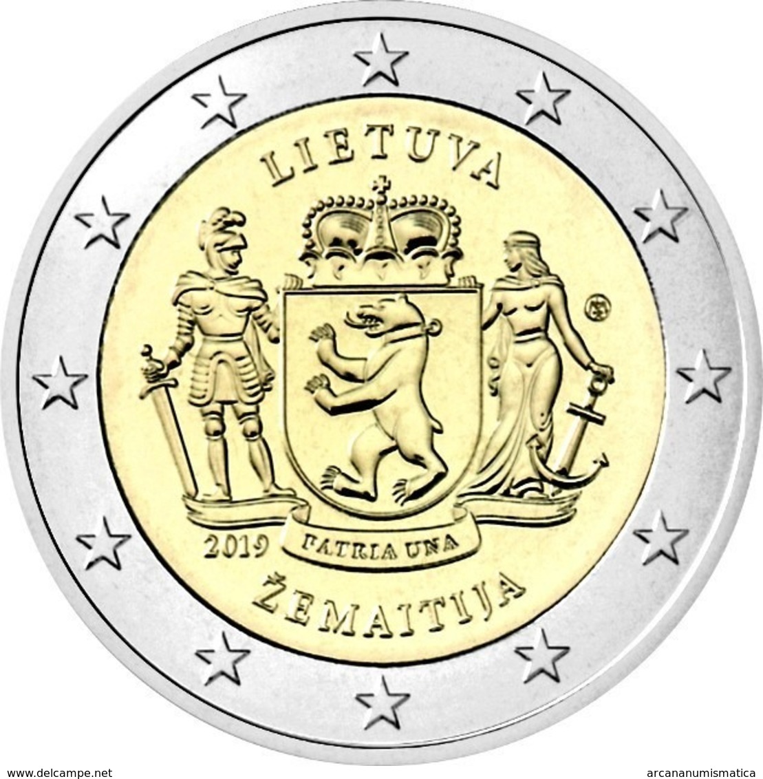 LITUANIA  2€ 2.019  2019  BIMETÁLICA   "ZEMAITIJA"  SC/UNC    T-DL-12.313 - Lituania