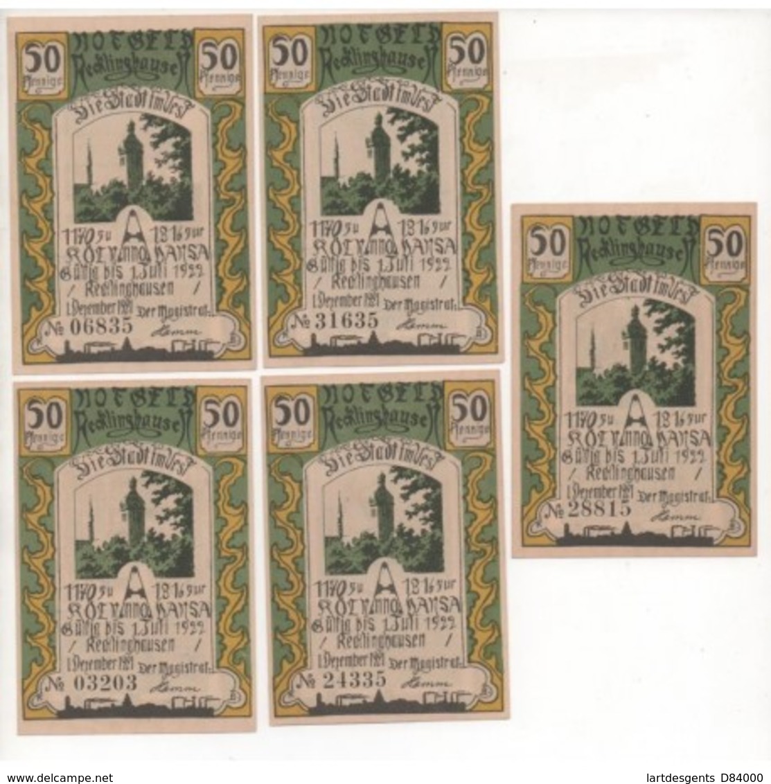 NOTGELD  RECKLING HAUSEN - 15 Different Notes (R024) - [11] Emissioni Locali