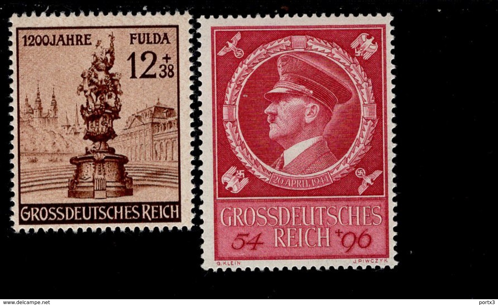 Deutsches Reich 886 - 887 Fulda / Hitler MNH Postfrisch ** Neuf - Ungebraucht