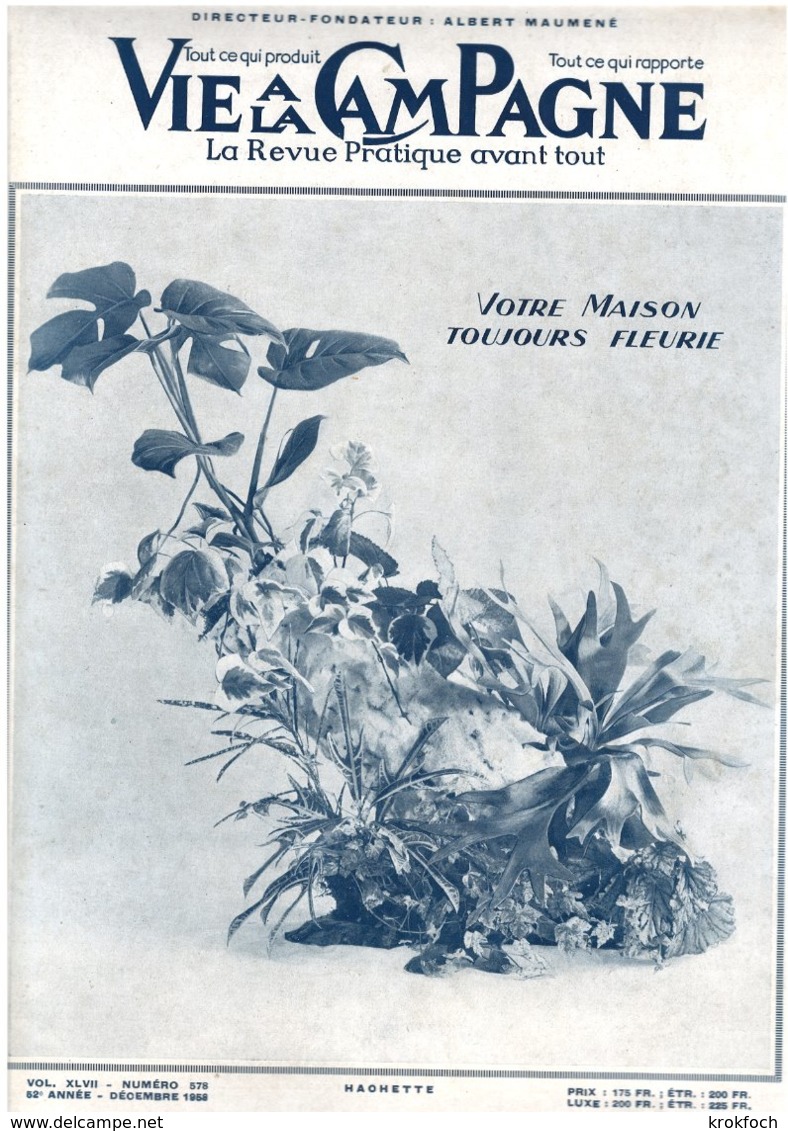 Vie à La Campagne - 12.1956 & 12.1958 - Art Floral Bouquets Fleurs - 40 Pages Par Numéro - House & Decoration