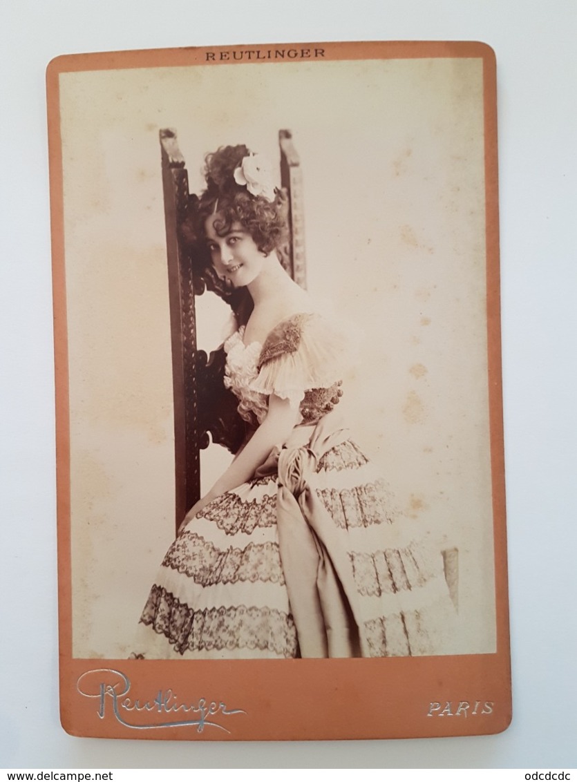 PHOTO  Cartonnée ARTISTE Femmininne SAHARET   Reutlinger RV 21 Bd Montmartre Paris - Célébrités