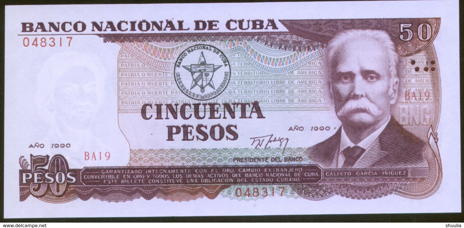 Cuba 50 Peso 1990 Pick 111 UNC - Cuba