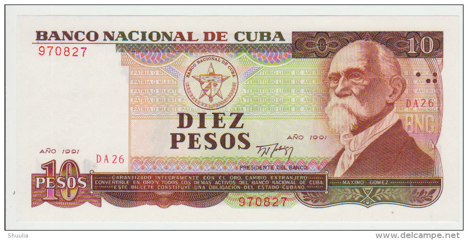 Cuba 10 Pesos 1991  Pick 109 UNC - Cuba