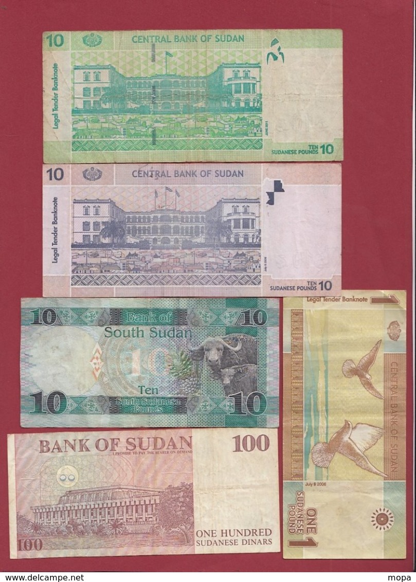 Soudan Du Sud 10 Billets Dans L 'état - Sudan Del Sud