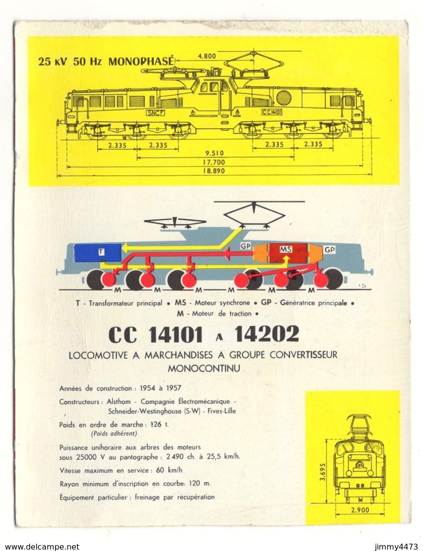 CPM - Locomotive CC 14.100 Entête D'un Train De Minerai + Description Au Dos - CL. B. D. - Trains
