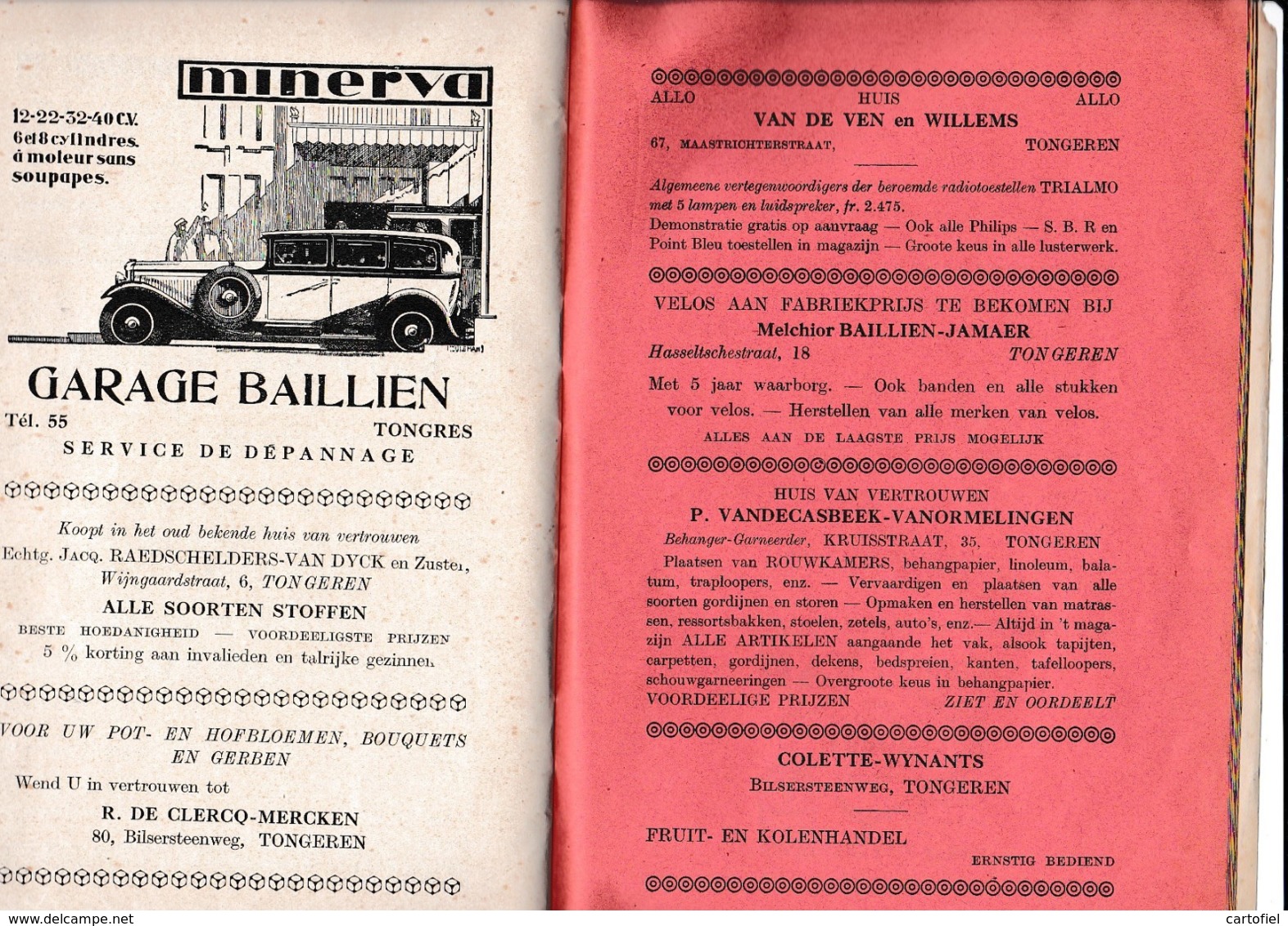 TONGEREN-1932-PROCESSIE+JUWELENSTOET-BROCHURE+-60 PAGINAS-AFM:16-24CM-PRACHTIGE RECLAMEADVERTENTIES-ETAT USEE+COMPLET - Andere & Zonder Classificatie