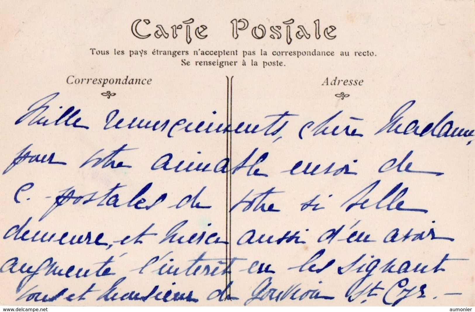 REIMS ( 51 ) - Hotel De BRIMONT - Signé De La Vi-Comtesse André De BRIMONT .( Catherine-Marie Née RIBOLDI ) - Reims