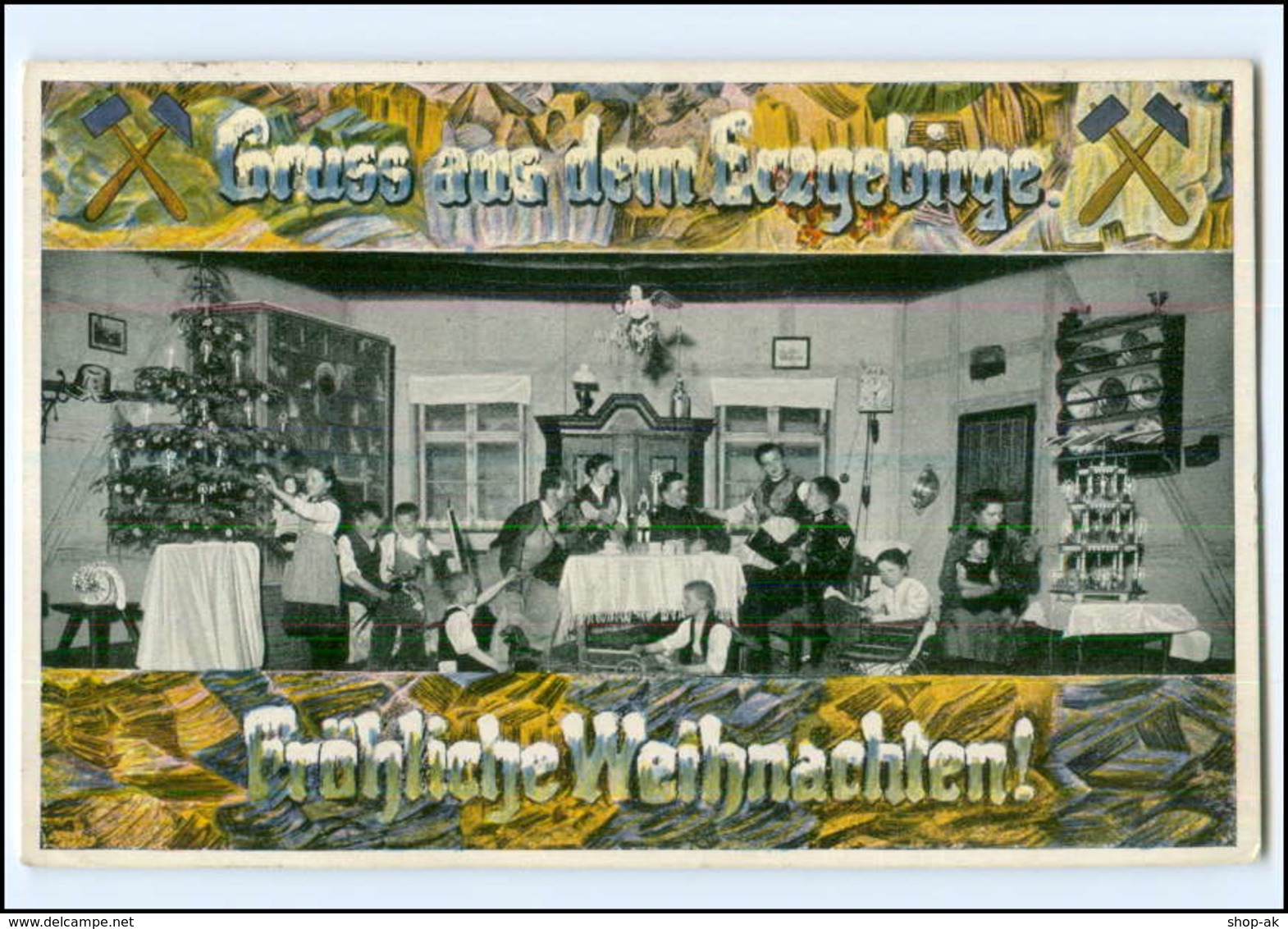 XX006745/ Weihnachten Gruß Aus Dem Erzgebirge Schöne AK 1938 - Sonstige & Ohne Zuordnung