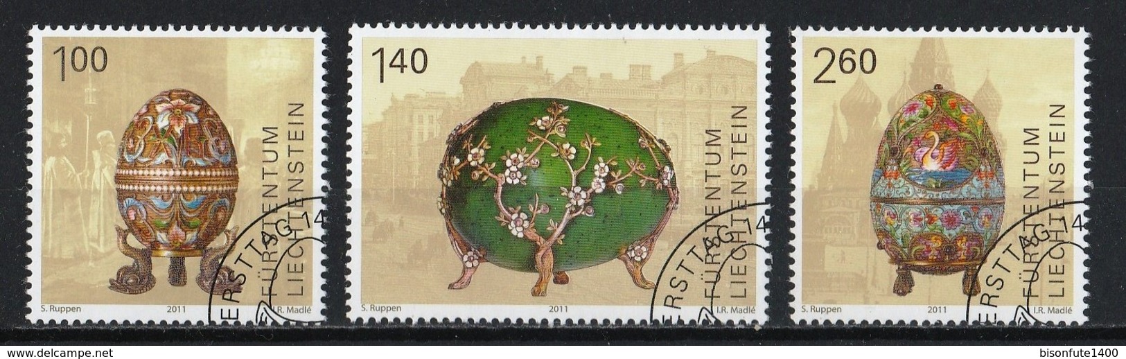 Liechtenstein 2011 : Timbres Yvert & Tellier N° 1529 - 1530 Et 1531 Avec Oblit. Rondes. - Used Stamps