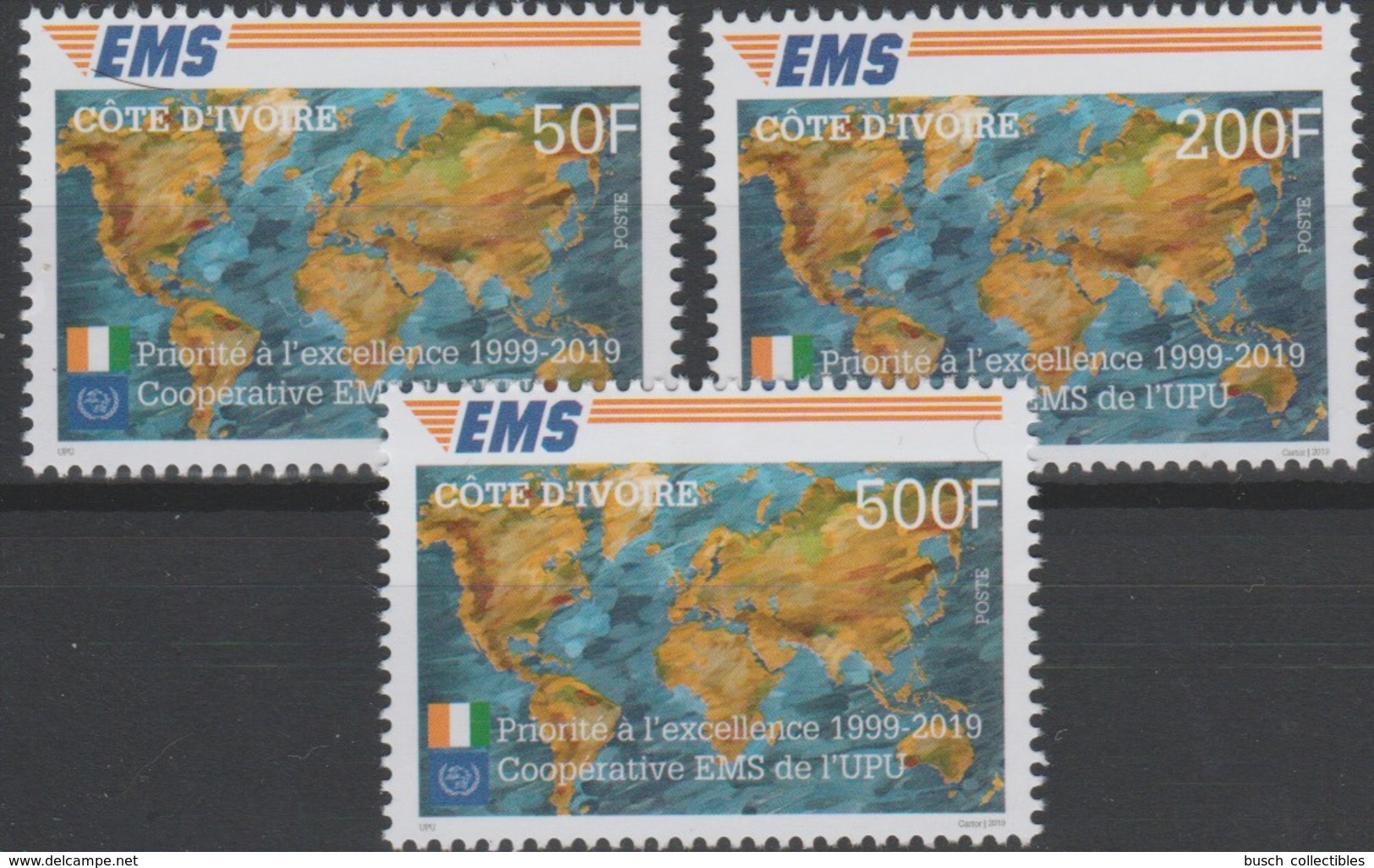 Côte D'Ivoire Ivory Coast 2019 Mi. ? Joint Issue 20e Anniversaire EMS 20 Years Emission Commune E.M.S. UPU - Ivoorkust (1960-...)