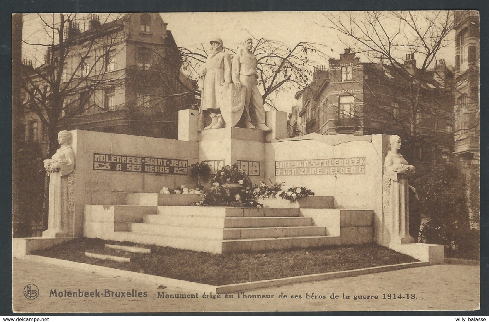 +++ CPA - Bruxelles - Brussel - MOLENBEEK - Monument érigé... Héros De La Guerre 14-18 - Publicité Bière  // - Molenbeek-St-Jean - St-Jans-Molenbeek