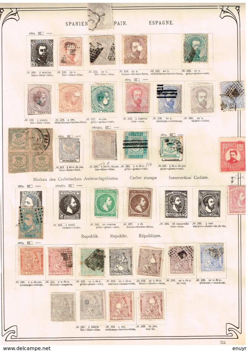 Espagne + colonies. Ancienne collection. Old collection. Altsammlung. Oude verzameling