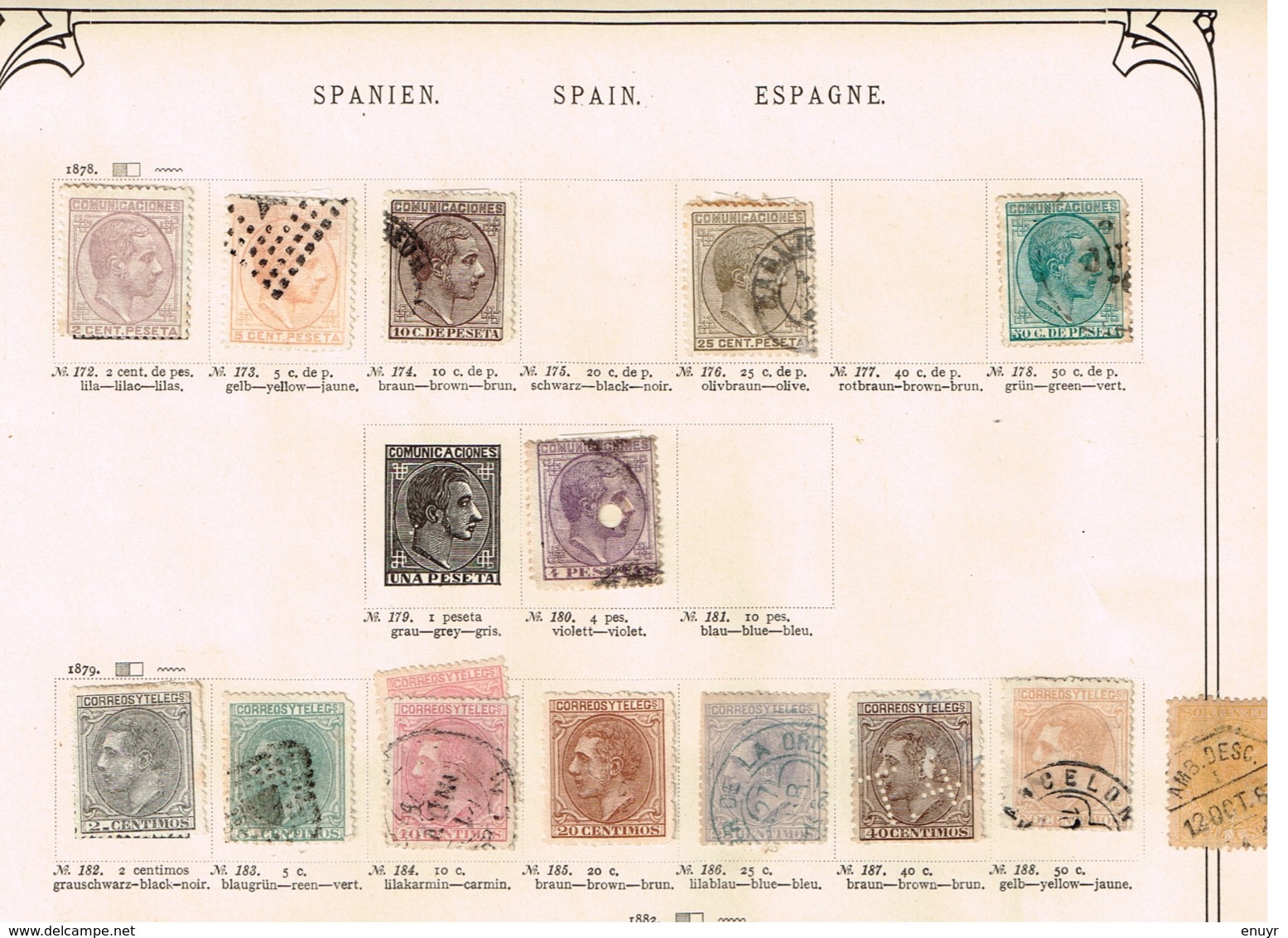 Espagne + colonies. Ancienne collection. Old collection. Altsammlung. Oude verzameling