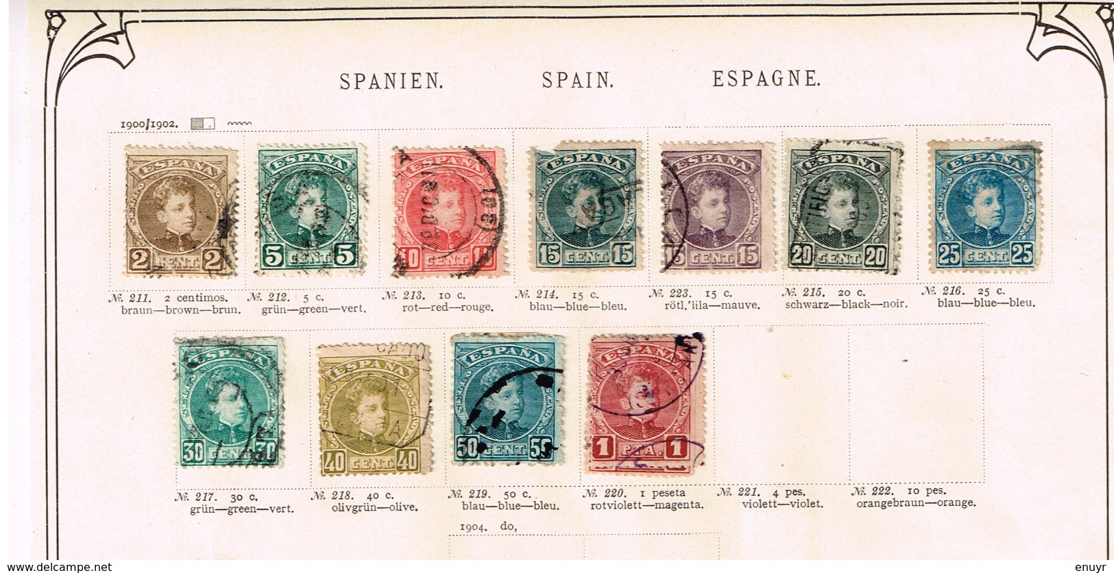 Espagne + colonies. Ancienne collection. Old collection. Altsammlung. Oude verzameling