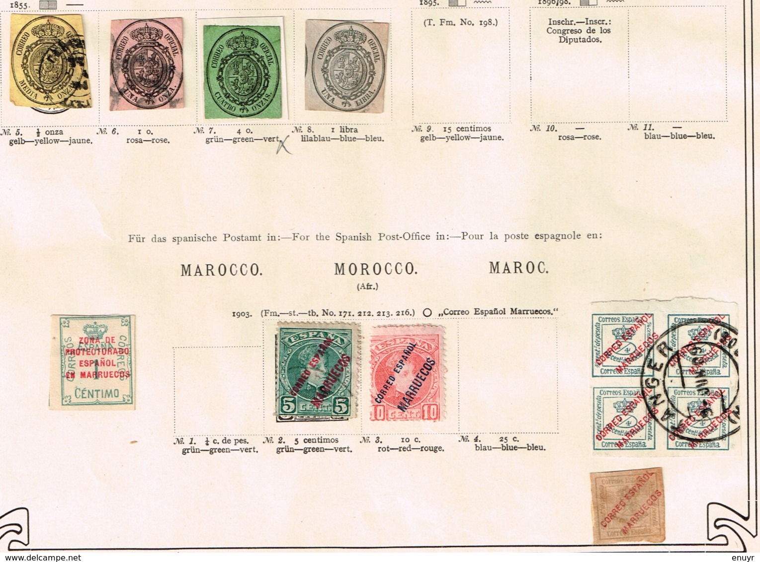 Espagne + colonies. Ancienne collection. Old collection. Altsammlung. Oude verzameling