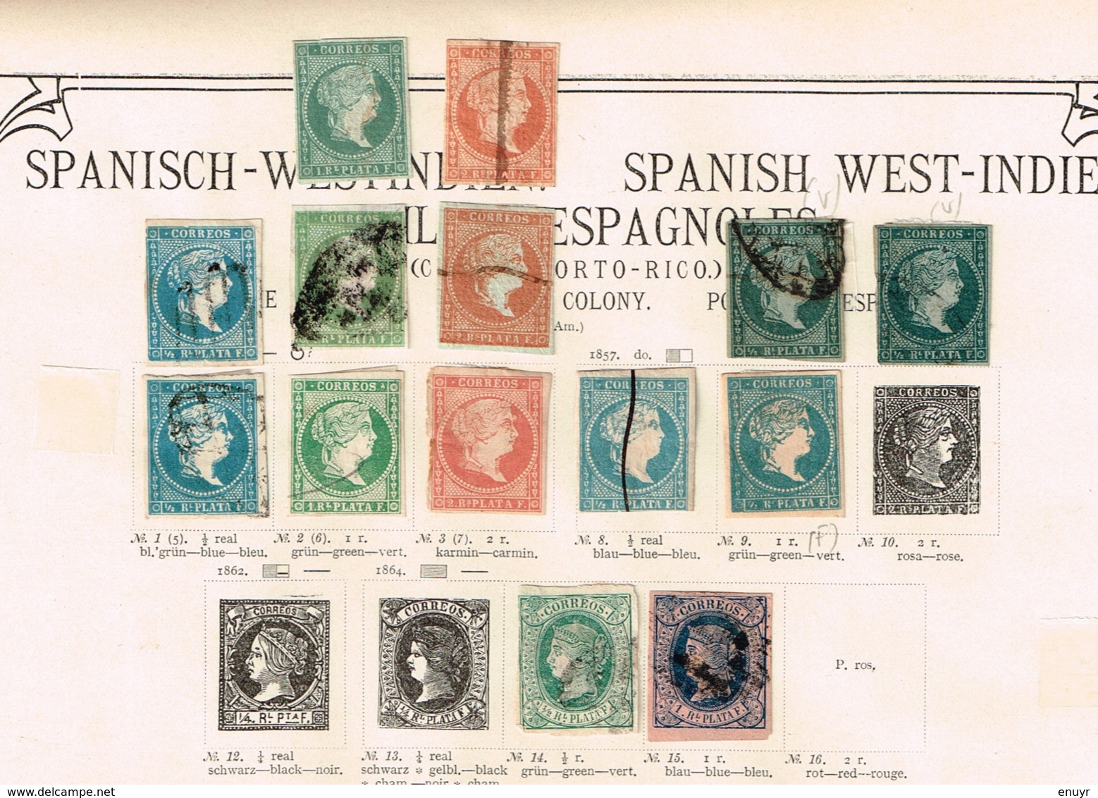 Espagne + colonies. Ancienne collection. Old collection. Altsammlung. Oude verzameling