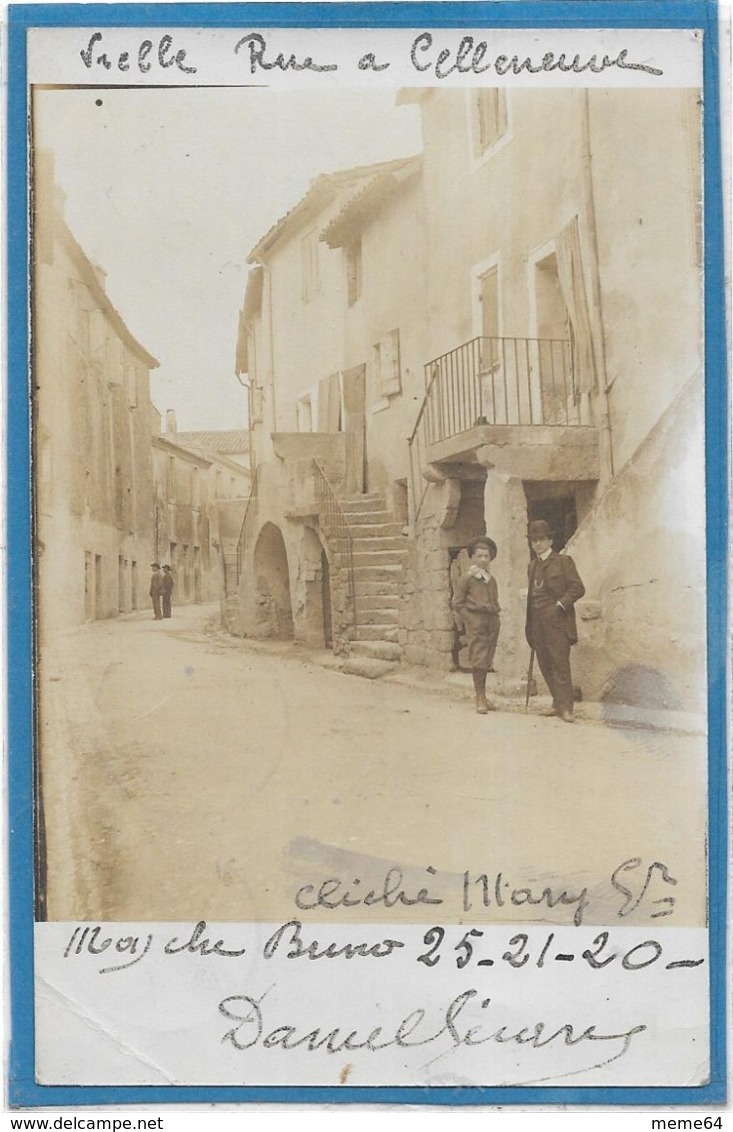 34 . MONTPELLIER - CARTE PHOTO VIEILLE RUE QUARTIER CELLENEUVE 1920 - Montpellier
