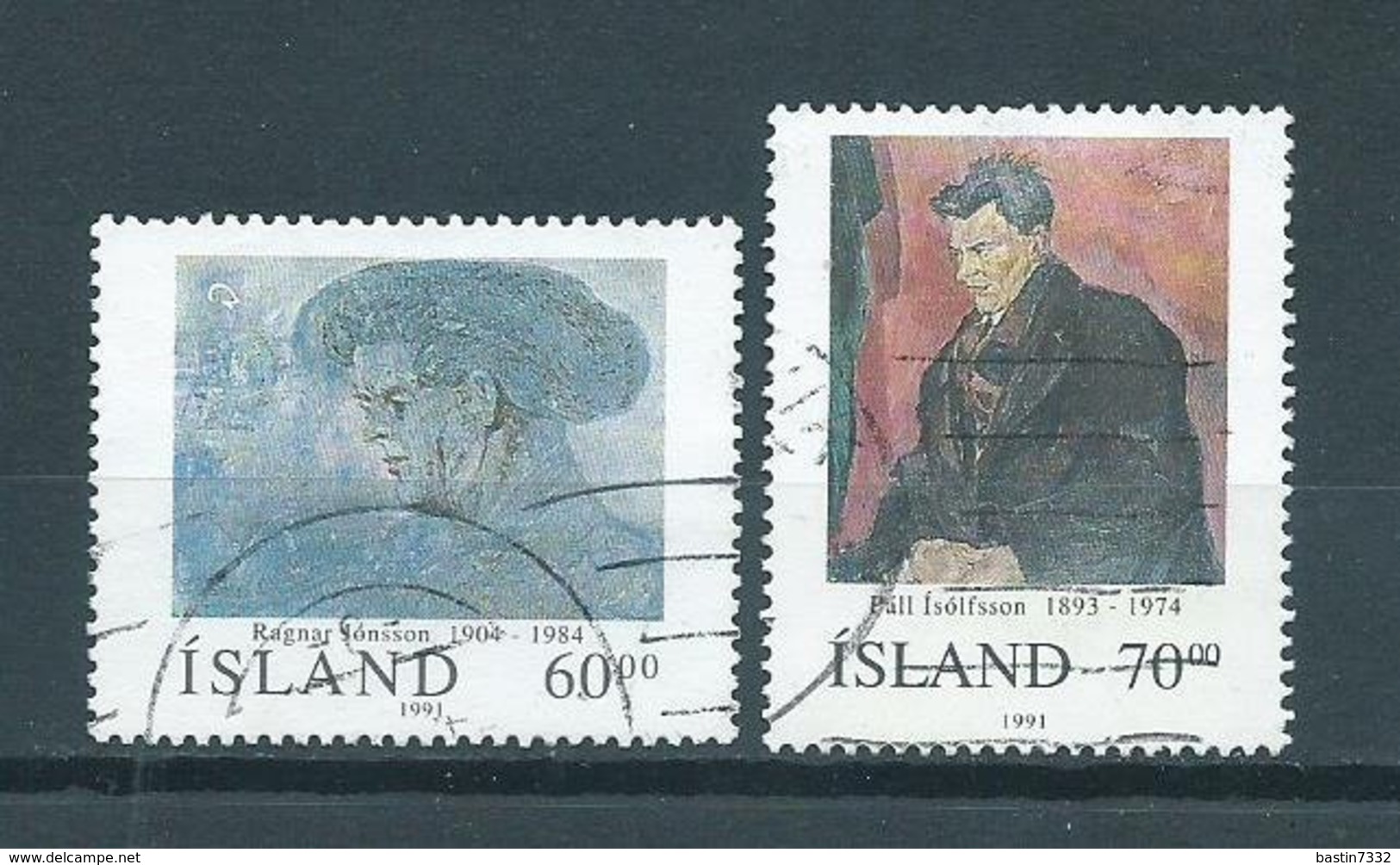 1991 IJsland Complete Set Famous Persons Used/gebruikt/oblitere - Gebraucht