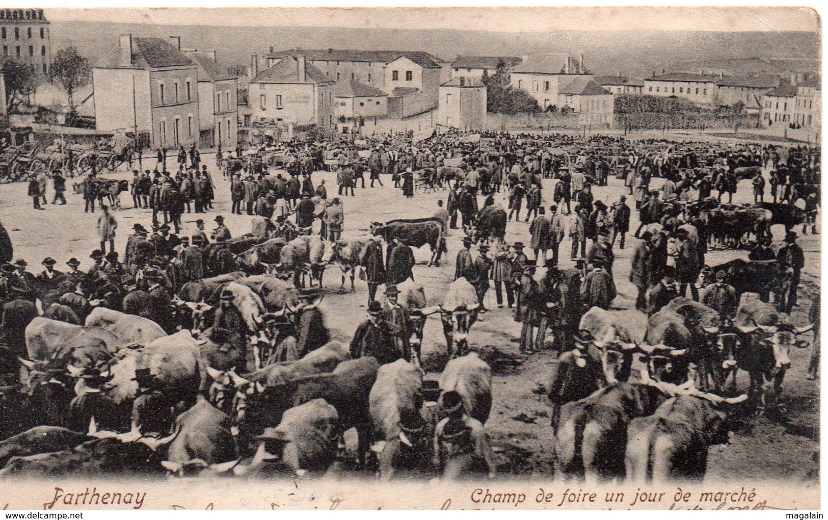 Parthenay : Champ De Foire Un Jour De Marché - Parthenay