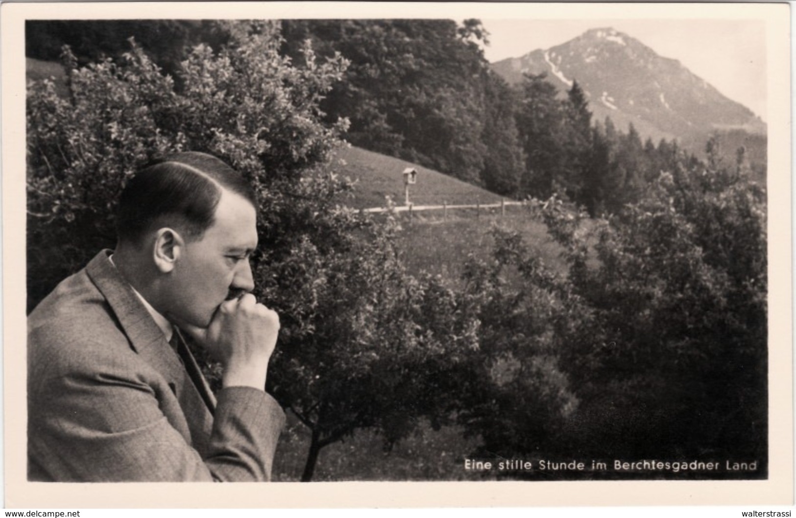 III. Reich, Propaganda Karte, "  Der Führer, Eine Stille Stunde Im Berchtesgadener Land  " - Weltkrieg 1939-45