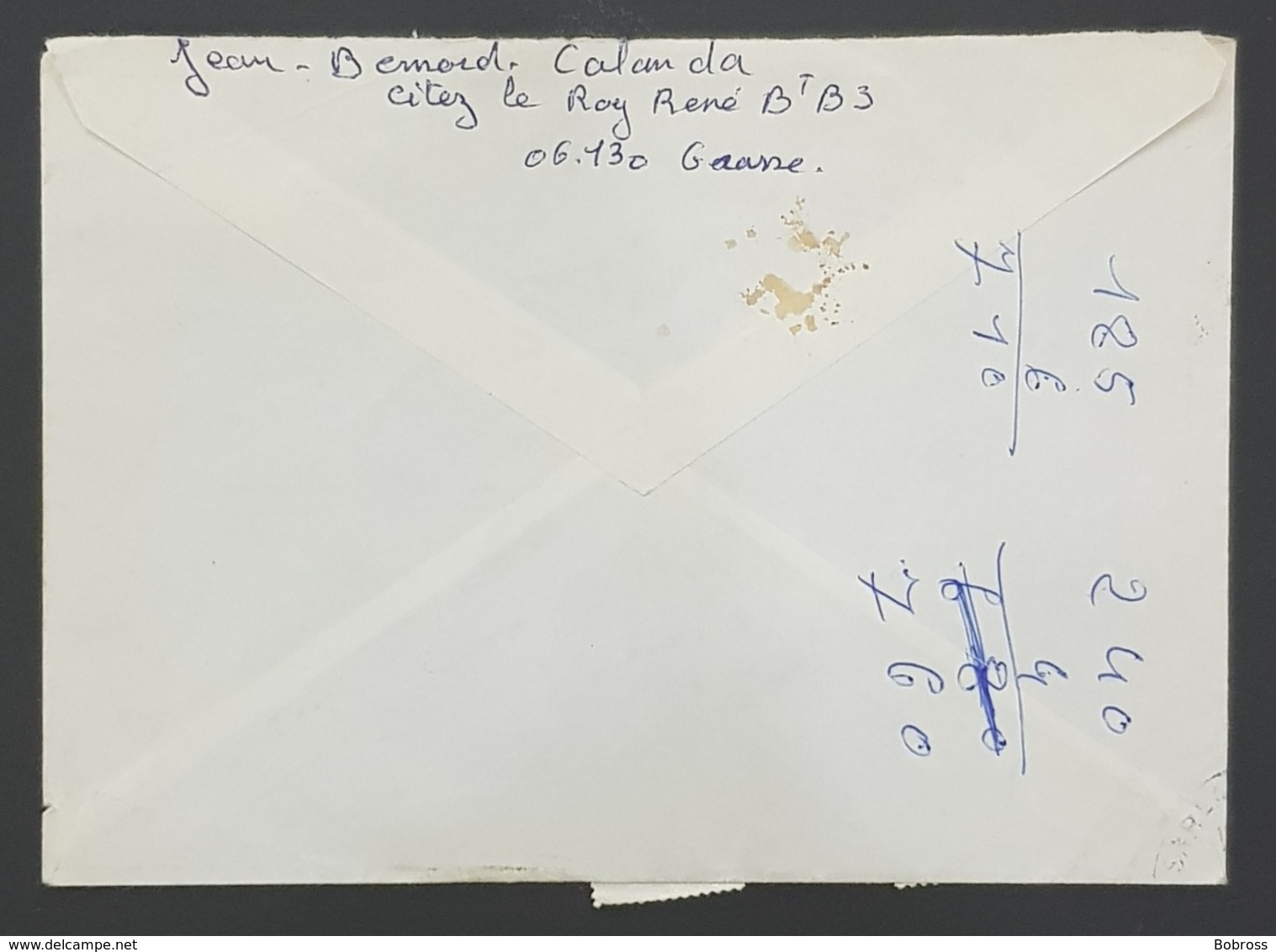 1977 Cover, Enveloppe De Grasse Pour Sarlat La Canéda, France, Republique Française - Lettres & Documents