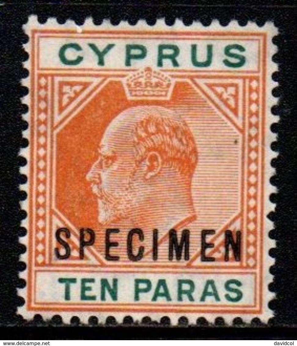 R396.-. CYPRUS - 1909 - SC#: 61- MNG - "SPECIMEN" - KING GEORGE V - SCV: US$ ??.00 ++ - Cipro (...-1960)